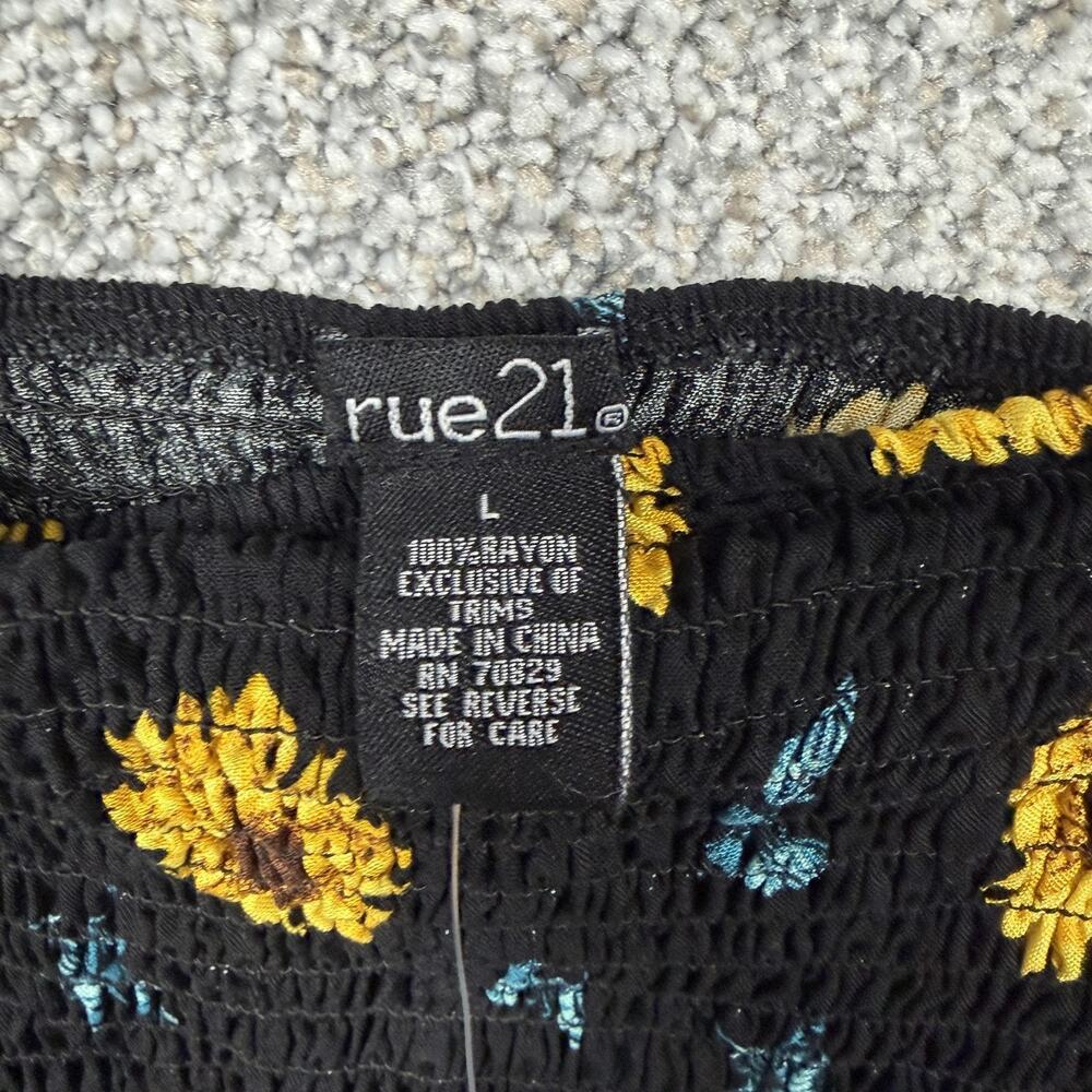 Rue21 Crop Top L Sunflower Butterfly Coquette Fairy Cottagecore Summer Festival - Picture 7 of 12